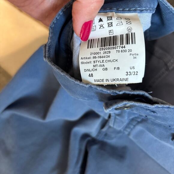 Brax Feel Good Pants Chuck Modern Smoke Blue Slim Leg 33x32 - Picture 5 of 6